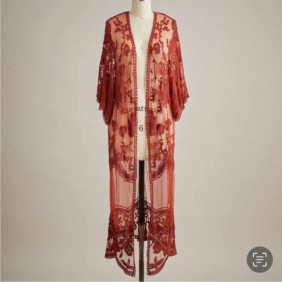 SUNDANCE: NWOT Terracotta Embroidered Duster - Picture 2 of 3